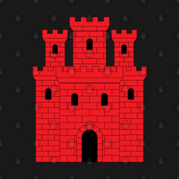 Red heraldic castle by PabloDeChenez