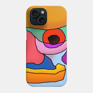 Abstract colorful face Phone Case