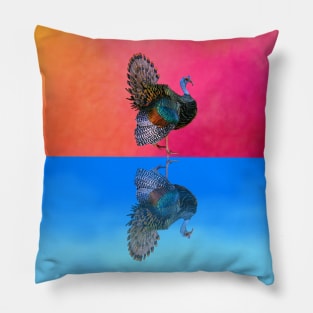 Ocellated Turkey Reflection Pillow