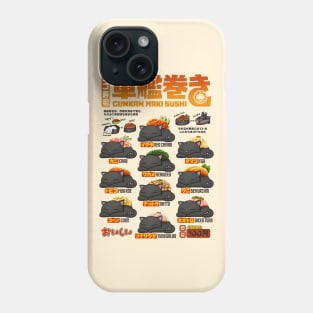 Cat Sushi Gunkan Sushi Menu Phone Case