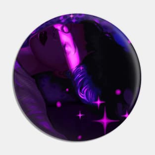 Divine Feminine Neon Dreamy Portrait Pin