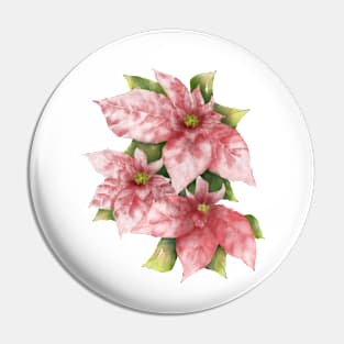 Poinsettia Christmas Flower Pin