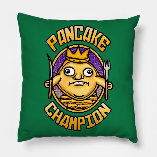 PANCAKE CHAMPION Pillow by BEAVERNIGHT