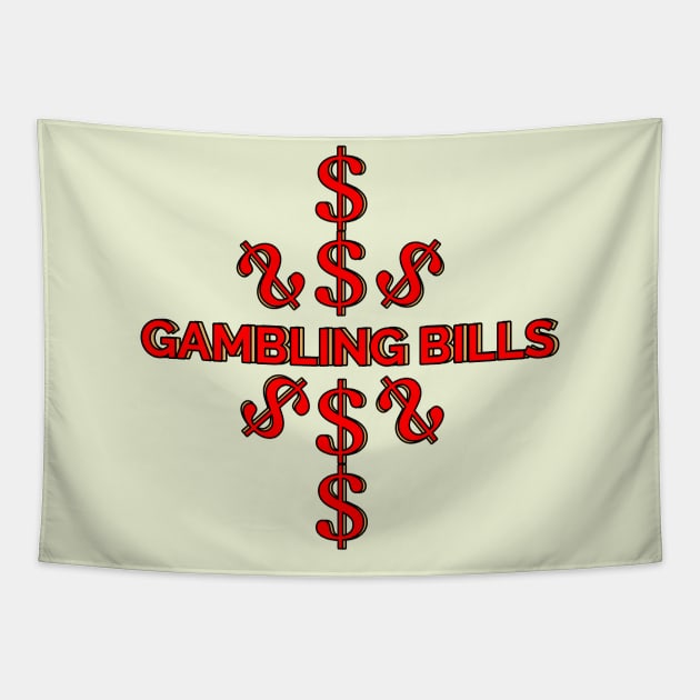 Gambling bill 10 Tapestry by SkullRacerShop