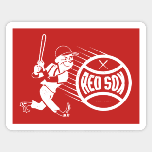 Vintage 1930's Red Sox Baseball Logo (Red) - Boston Red Sox - Sticker