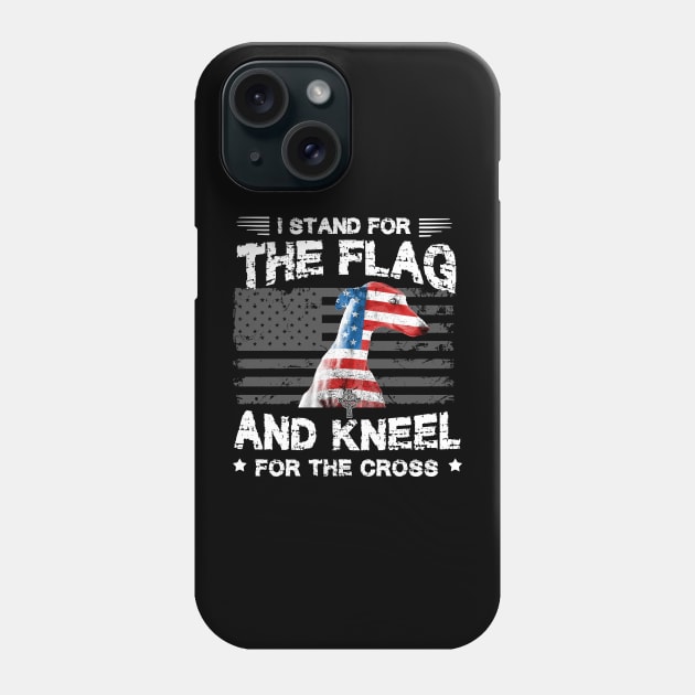 Greyhound Dog Stand For The Flag Kneel For Fallen Phone Case by Antoniusvermeu