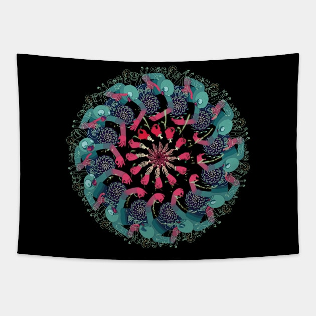 Mandala Plateau Tapestry by Fong