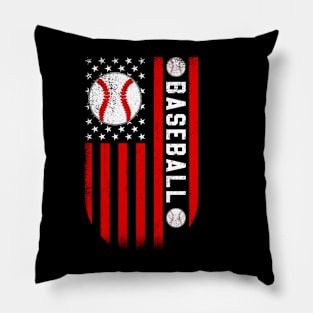 American Flag Baseball Team for Men Boys Girls Women Pillow