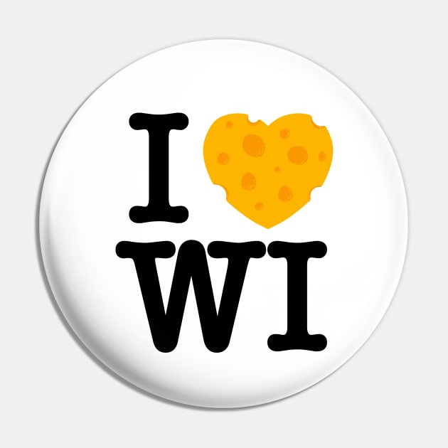 I Love Wisconsin Pin by aaronsartroom