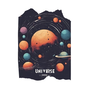 Celestial Odyssey Universe Outer Space Planets T-Shirt