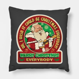 Ugly Holiday Sweater Santa Clause Ukulele Pillow