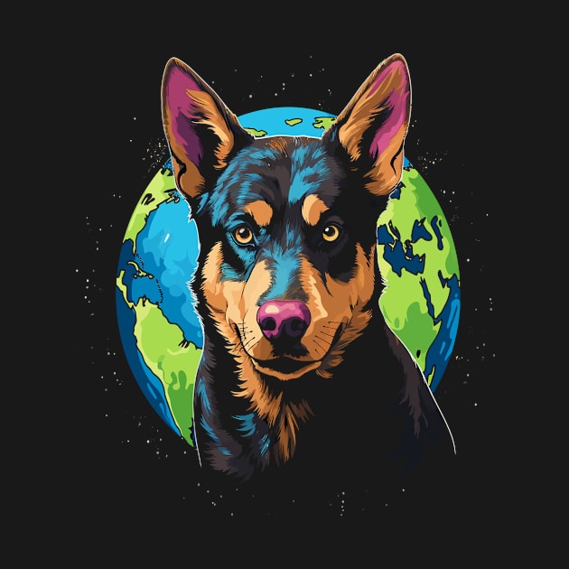 Australian Kelpie Earth Day by JH Mart