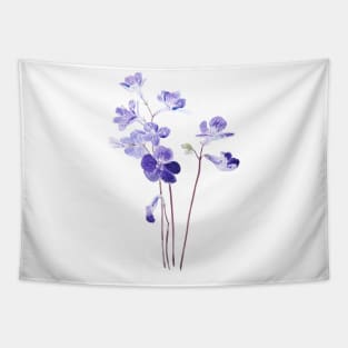 purple Cape primrose flowers watercolor Tapestry