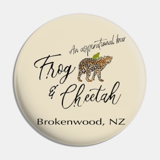 Frog & Cheetah, Brokenwood Pin