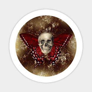 Gothic Butterfly Skull Magnet