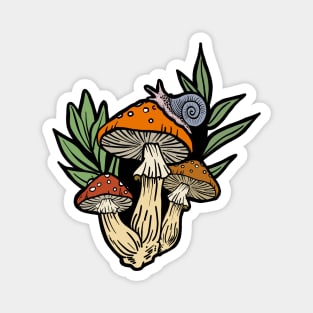 Snail shroomin Magnet