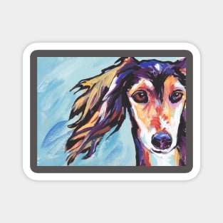 Saluki Hound Bright colorful pop dog art Magnet