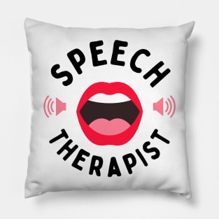 Funny Speech Therapist SLP Design Pillow