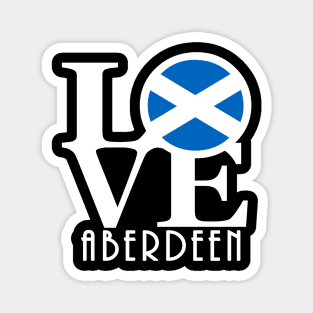 LOVE Aberdeen (white text) Magnet