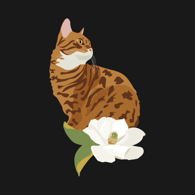 Bengal Cat Illustration by dumbbunnydesign