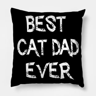 Vintage Best Cat Dad Ever Funny Gift Idea Pillow