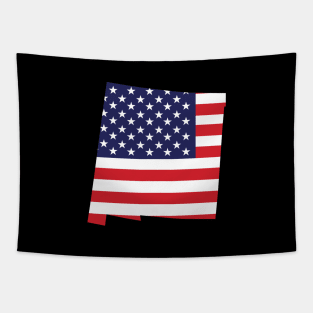 New Mexico State Shape Flag Background Tapestry