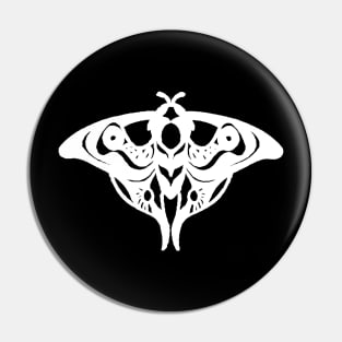 New Ellie's Moth Real Tattoo (White) Pin