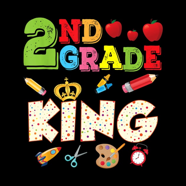 2nd Grade King Second Grader Back To School Kid Student by FONSbually