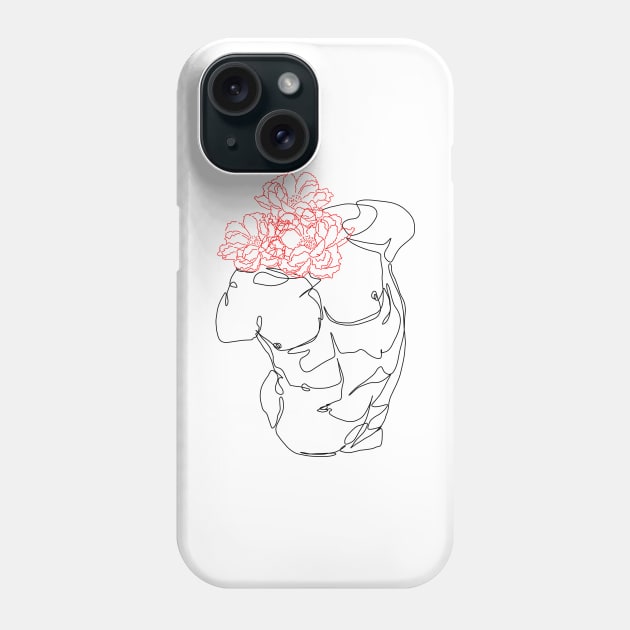 Line torso drawing Phone Case by THESOLOBOYY