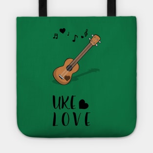 Hawaiian Mahalo Acoustic Uke Ukulele Love Notes with Heart Tote