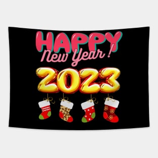 Funny Happy New Year 2023 Family Matching Tapestry