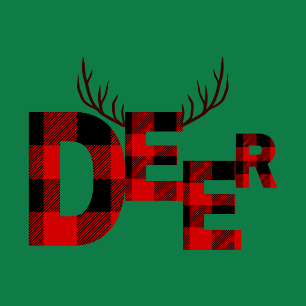 Buffalo Plaid Deer by Natalie C. Designs 