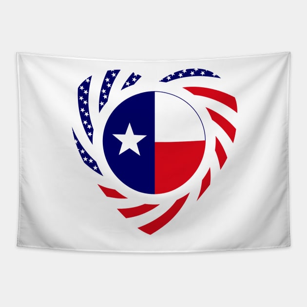 Texan American Murican Patriot Flag Series (Heart) Tapestry by Village Values