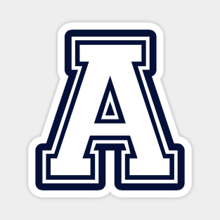 Initial Letter A - Varsity Style Design Magnet