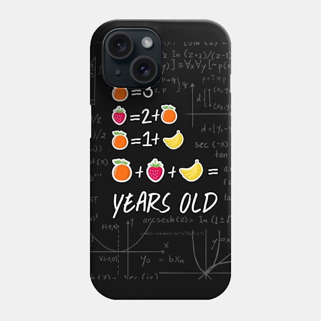 10th Birthday 10 Years Old Geek Nerd Fruit Math Equation Gifts Ideas Phone Case by johnii1422