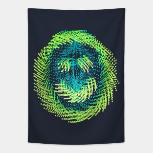 Cute Furry Monster Smiley Face Tapestry