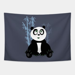 Panda Girl - Blue Tapestry