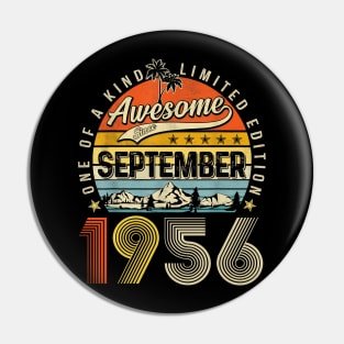 Awesome Since September 1956 Vintage 67th Birthday Pin