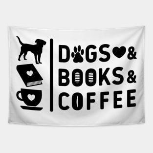 Dogs books coffee Tapestry