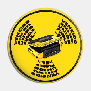 Caution Radioactive Music Pin