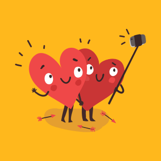 Two happy hearts making selfie T-Shirt