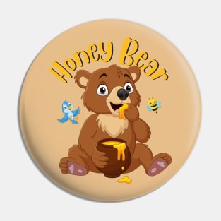 Cute Bear Honey Bear Pin