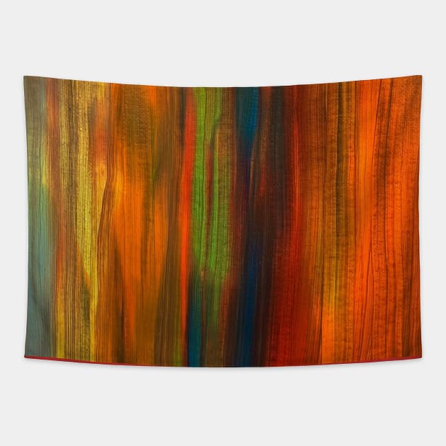 Abstract Rainbow in Acrylic Tapestry by LuvbuzzArt