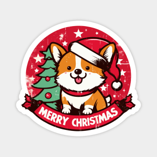 Christmas Corgi Magnet