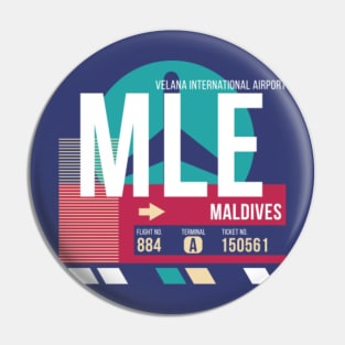 Maldives (MLE) Airport Code Baggage Tag E Pin