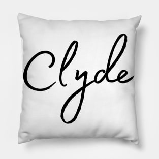 Clyde Name Calligraphy Pillow