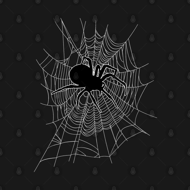 Gothic Spider on Web by NightmareCraftStudio