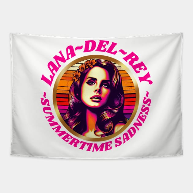 Lana Del Rey - Summertime Pink Letters Tapestry by Tiger Mountain Design Co.