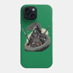 samurai and snake Phone Case