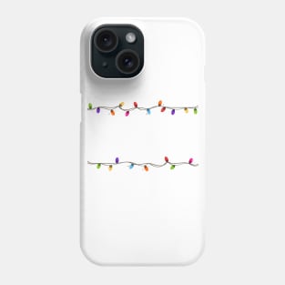 Colorful Christmas light bulb frame Phone Case